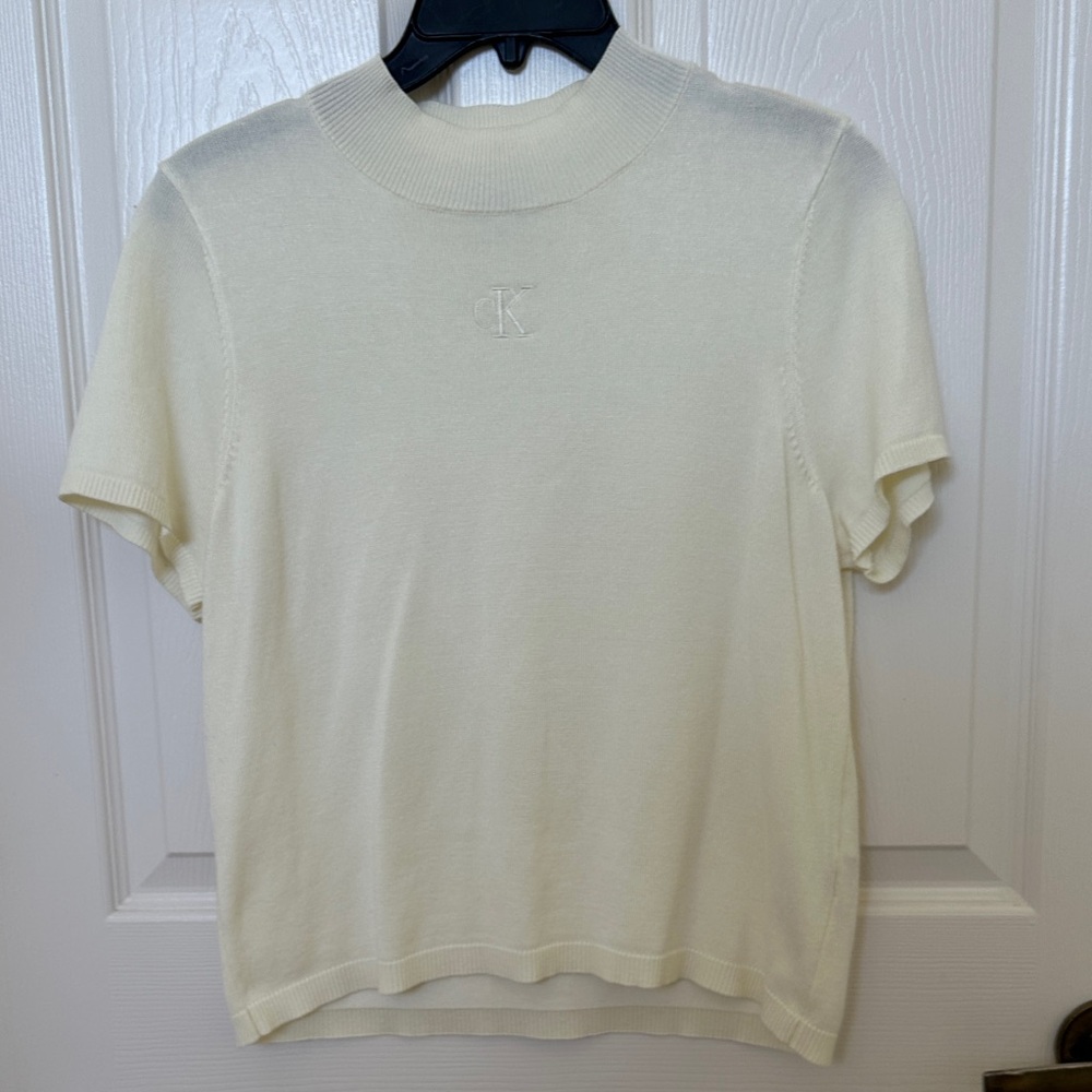 Calvin Klein Ivory Knit Top